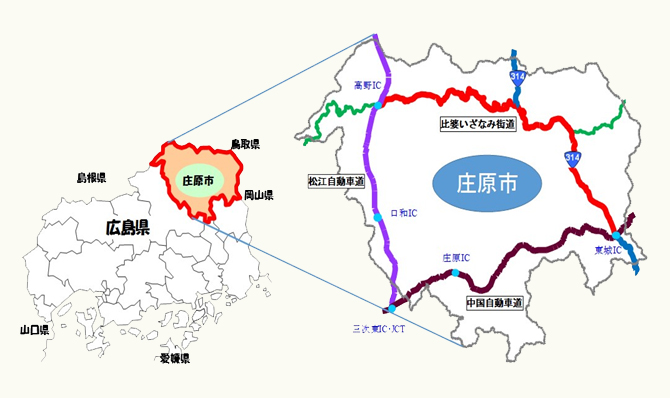 いざなみ街道のマップ
